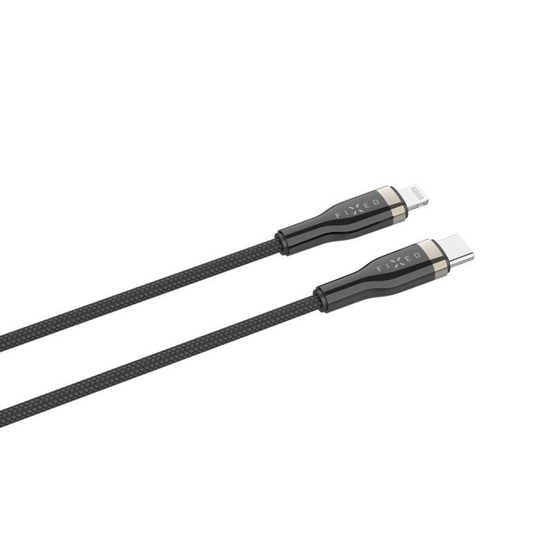 Kabel FIXED USB-C Lightning s podporou PD, MFI, 1,2m černý, Kabel, FIXED, USB-C, Lightning, s, podporou, PD, MFI, 1,2m, černý