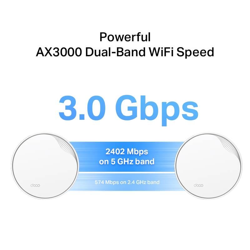 Komplexní Wi-Fi systém TP-Link Deco X50-PoE Mesh, AX3000, Komplexní, Wi-Fi, systém, TP-Link, Deco, X50-PoE, Mesh, AX3000