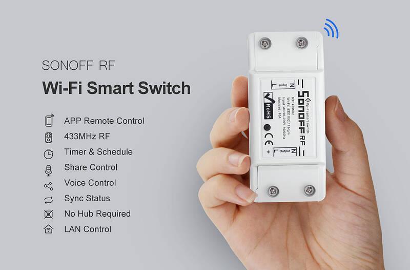 Modul Sonoff Smart switch WiFi RF 433 RF R2, Modul, Sonoff, Smart, switch, WiFi, RF, 433, RF, R2