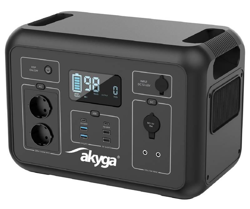 Nabíjecí stanice Akyga 1200W černá