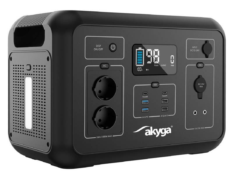 Nabíjecí stanice Akyga 1200W černá