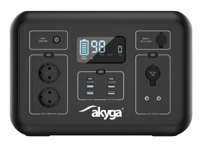 Nabíjecí stanice Akyga 1200W černá