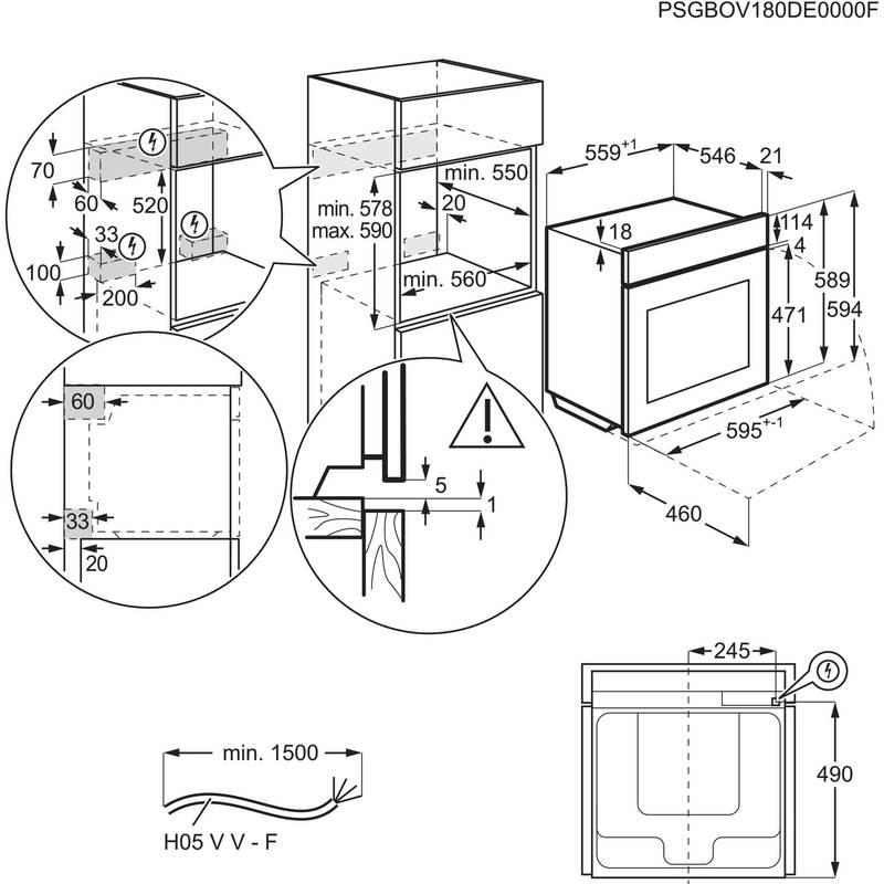 Trouba Electrolux 800 PRO EOB8S39X nerez