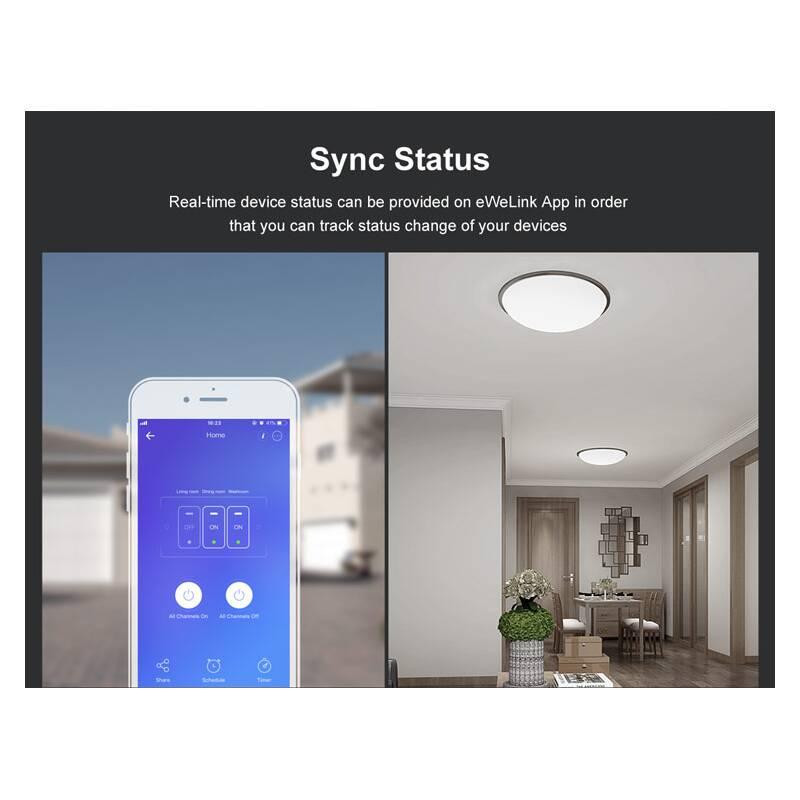 Vypínač Sonoff Smart Switch WiFi RF 433 T3 EU TX