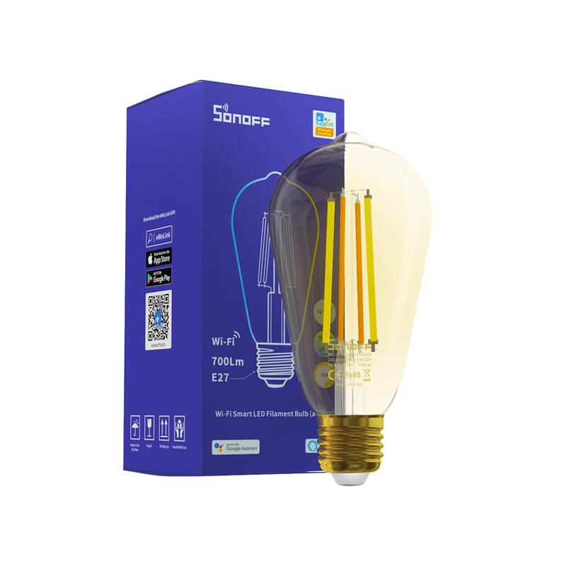 Žárovka LED Sonoff ST64, E27, 7W, teplá bílá