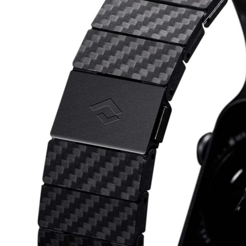 Řemínek Pitaka Carbon Fiber na Apple Watch 42 44 45 49 mm černý