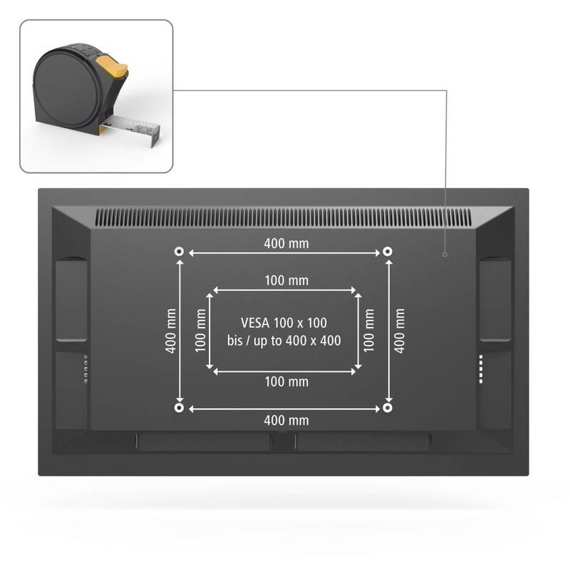 Držák TV Hama TV Professional, výklopný, pro úhlopříčky 32"-65", nosnost 50 kg černý