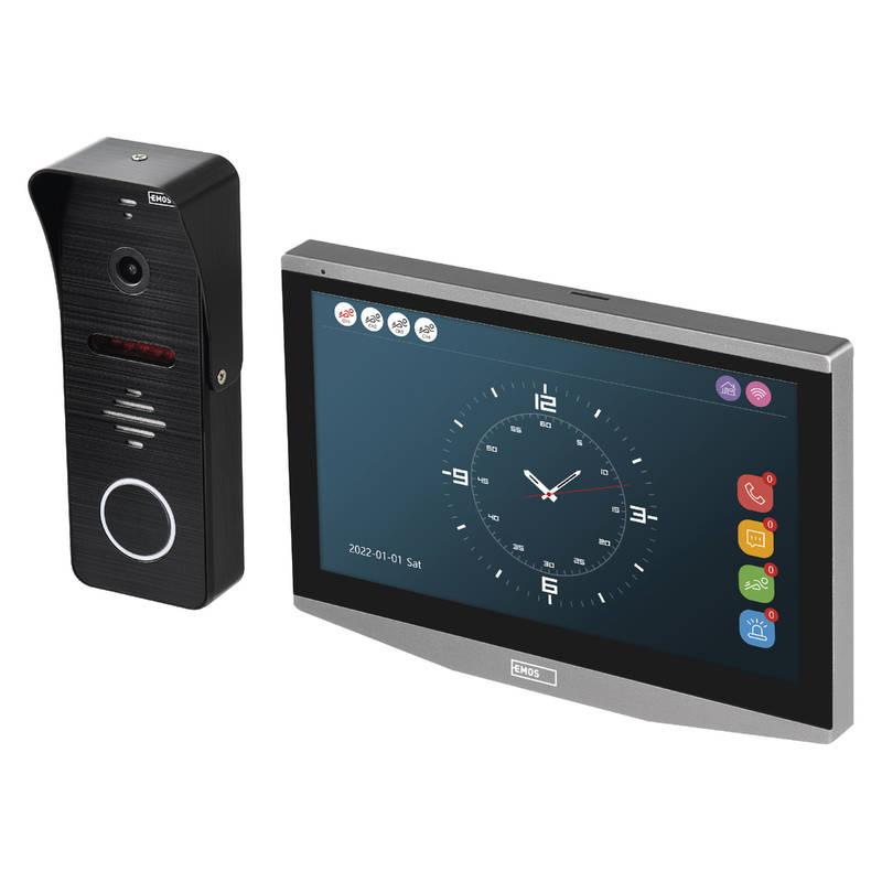 Dveřní videotelefon EMOS GoSmart IP-700A s Wi-Fi šedý, Dveřní, videotelefon, EMOS, GoSmart, IP-700A, s, Wi-Fi, šedý
