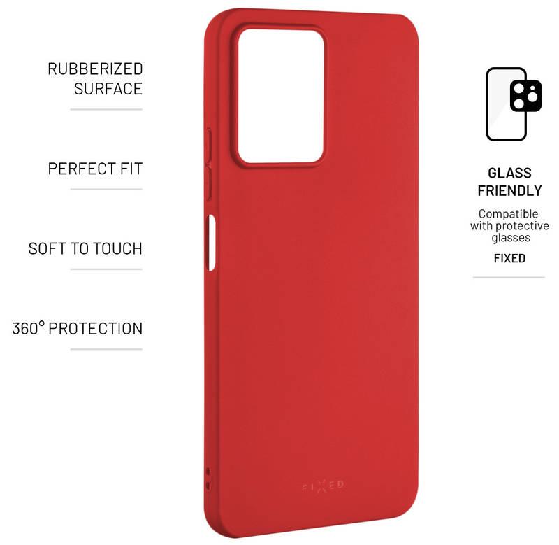 Kryt na mobil FIXED Story na Xiaomi Redmi Note 12 červený