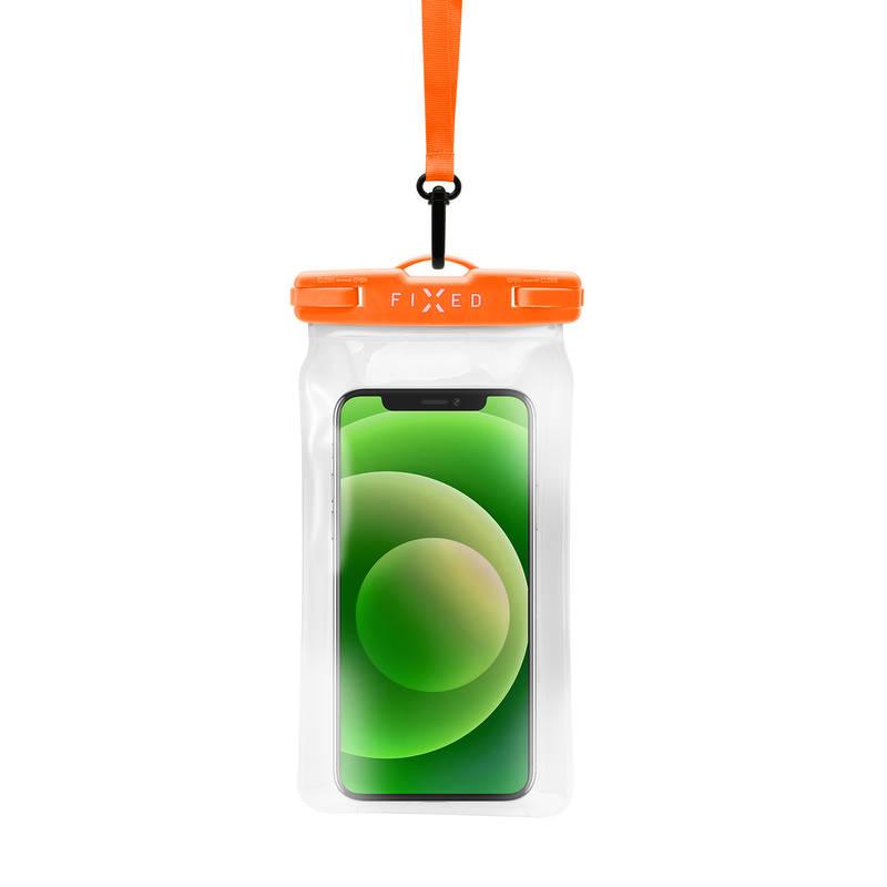 Pouzdro na mobil sportovní FIXED Float, IPX8 oranžové