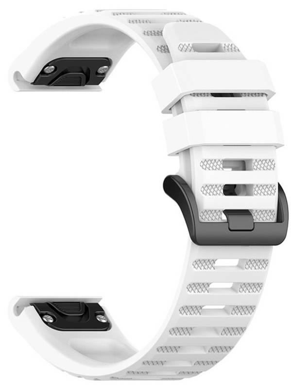 Řemínek FIXED Silicone Strap na Garmin QuickFit 26 mm bílý