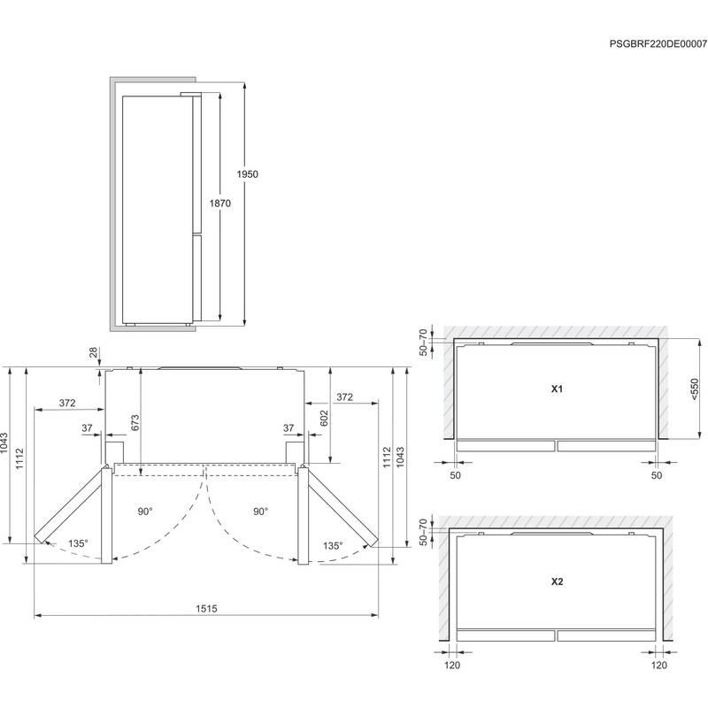 Americká lednice Electrolux ELT9VE52U0 nerez, Americká, lednice, Electrolux, ELT9VE52U0, nerez