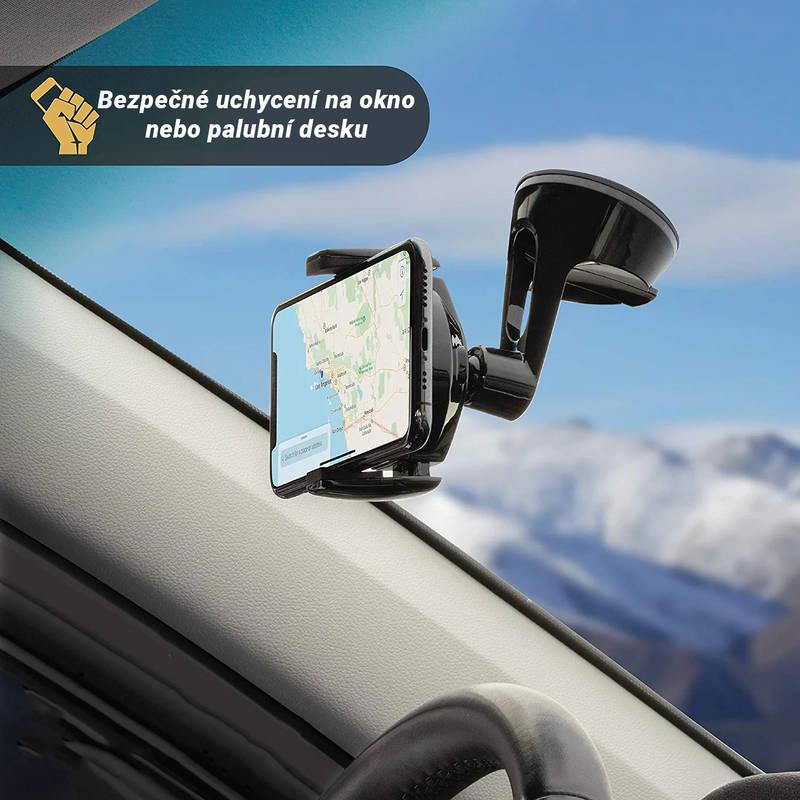 Držák na mobil SCOSCHE MagicGrip s Qi nabíjením s přísavkou na okno palubní desku