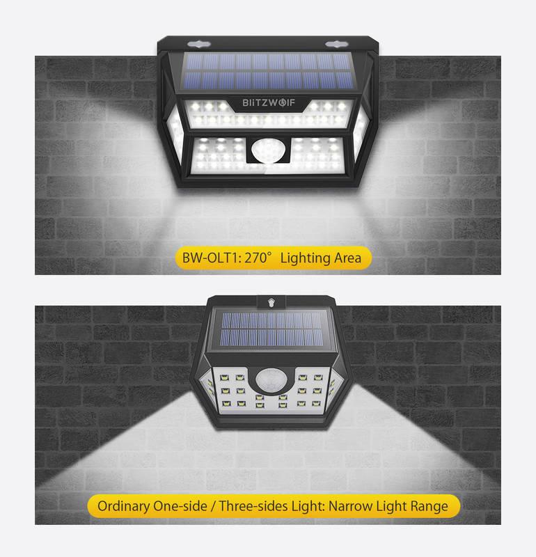 Nástěnné svítidlo BlitzWolf BW-OLT1, senzor pohybu, 2 200 mAh černé, Nástěnné, svítidlo, BlitzWolf, BW-OLT1, senzor, pohybu, 2, 200, mAh, černé
