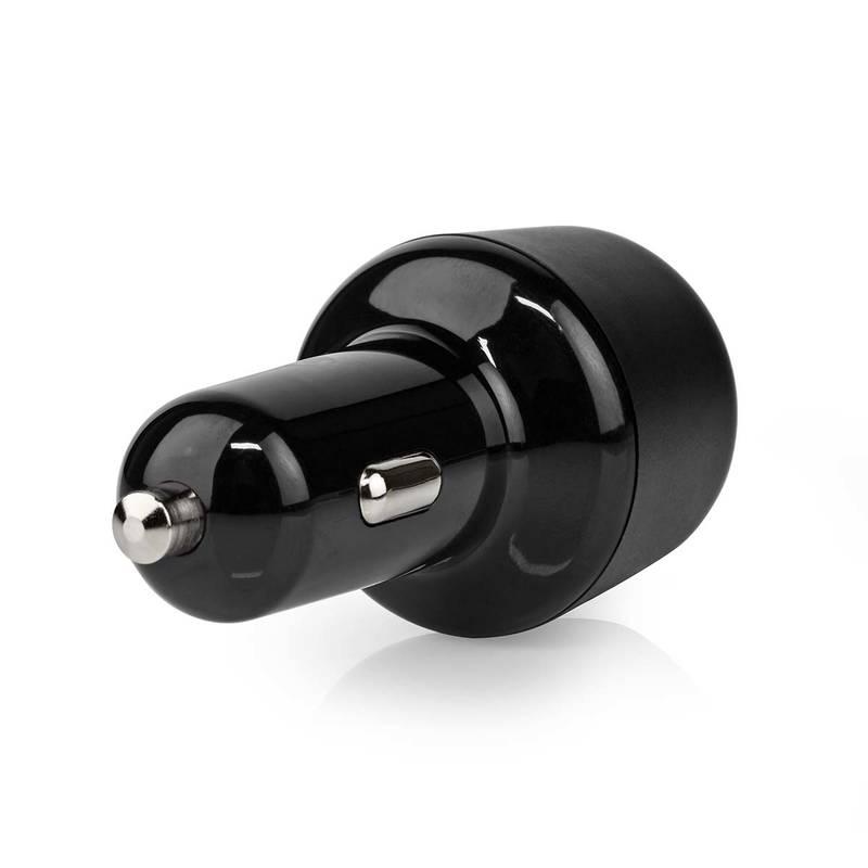 Adaptér do auta Nedis 1×USB, 1×USB-C, 48W černý