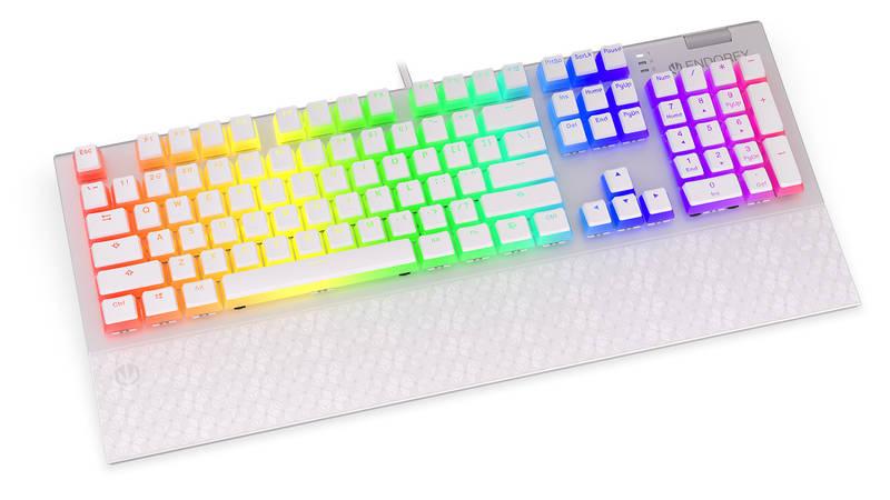 Klávesnice ENDORFY Omnis Pudding Onyx Kailh Blue, RGB, US layout bílá, Klávesnice, ENDORFY, Omnis, Pudding, Onyx, Kailh, Blue, RGB, US, layout, bílá