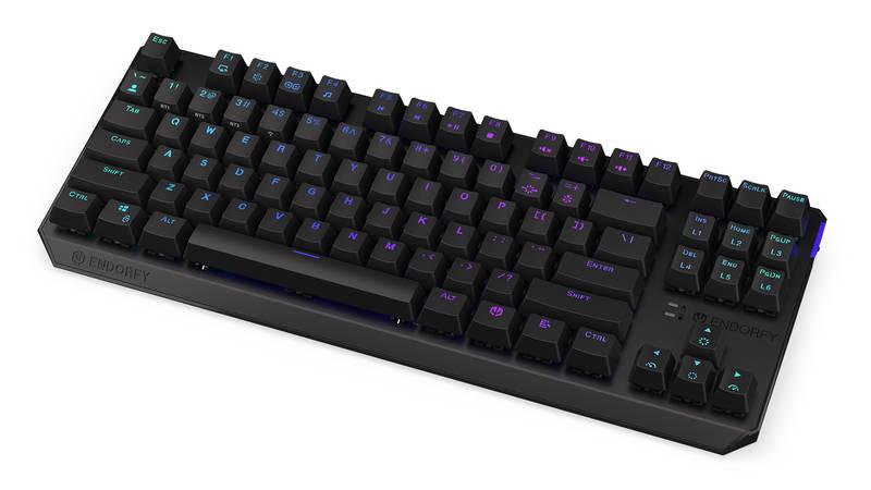 Klávesnice ENDORFY Thock TKL Wireless Black switche, US layout, ARGB černá, Klávesnice, ENDORFY, Thock, TKL, Wireless, Black, switche, US, layout, ARGB, černá