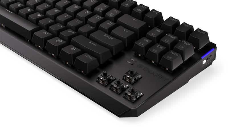 Klávesnice ENDORFY Thock TKL Wireless Black switche, US layout, ARGB černá, Klávesnice, ENDORFY, Thock, TKL, Wireless, Black, switche, US, layout, ARGB, černá