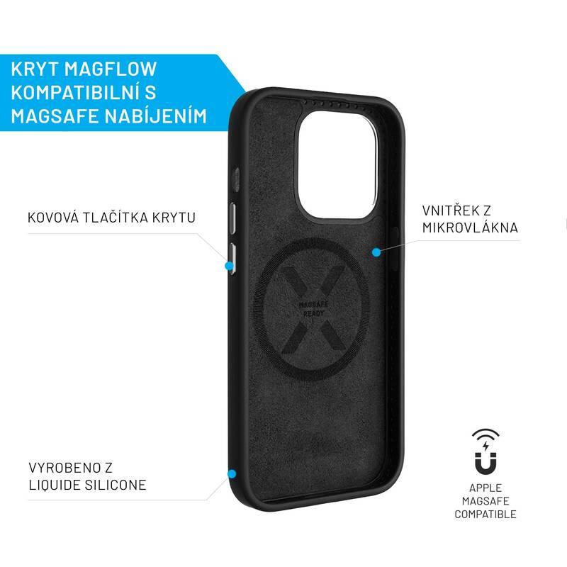 Kryt na mobil FIXED MagFlow s podporou MagSafe na Apple iPhone 14 černý