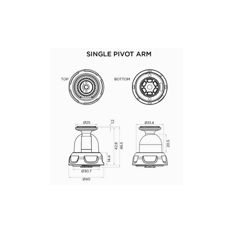 Rameno Quad Lock 360 kloubové Single Pivot