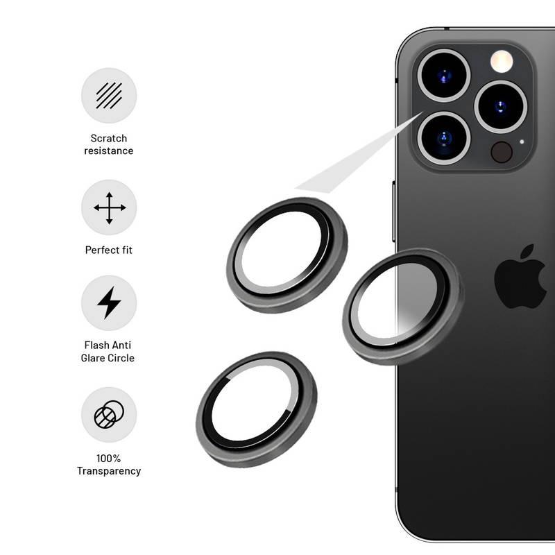Tvrzené sklo FIXED Camera Glass na Apple iPhone 14 Pro 14 Pro Max stříbrné