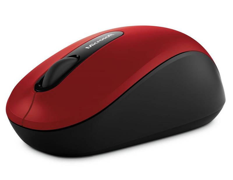 Myš Microsoft Bluetooth Mobile Mouse 3600 černá červená, Myš, Microsoft, Bluetooth, Mobile, Mouse, 3600, černá, červená