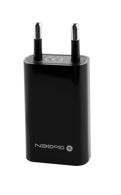 Nabíječka do sítě GoGEN ACH 100, 1x USB, 1A černá, Nabíječka, do, sítě, GoGEN, ACH, 100, 1x, USB, 1A, černá