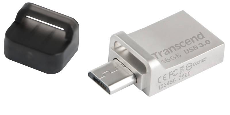 USB Flash Transcend JetFlash 880 16GB OTG kovový, USB, Flash, Transcend, JetFlash, 880, 16GB, OTG, kovový