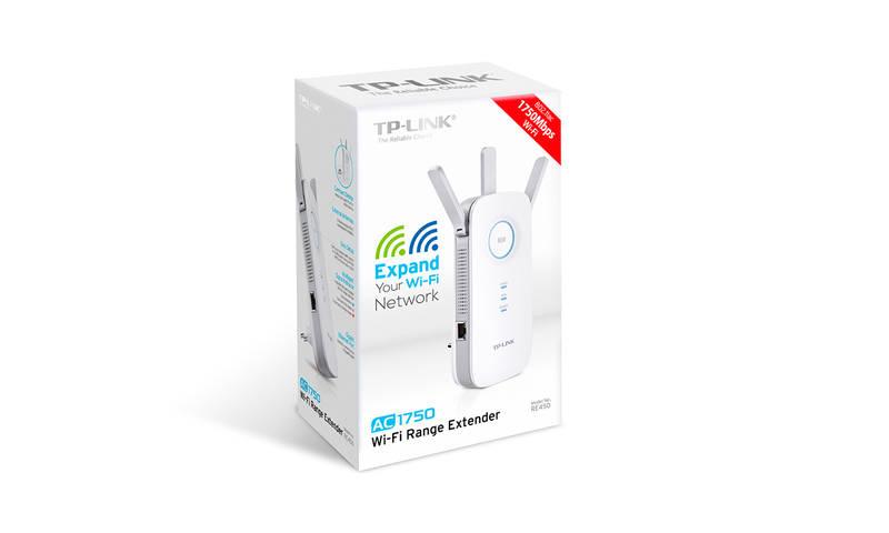 WiFi extender TP-Link RE450 Dual Band bílý, WiFi, extender, TP-Link, RE450, Dual, Band, bílý