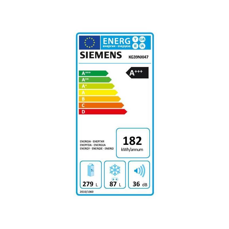 Chladnička s mrazničkou Siemens KG39NXI47 nerez, Chladnička, s, mrazničkou, Siemens, KG39NXI47, nerez