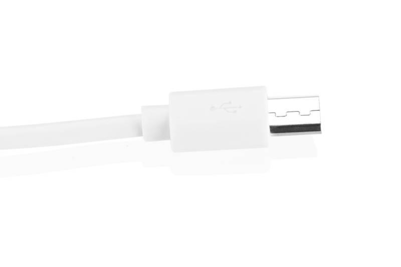 Kabel GoGEN USB micro USB, 2m bílý, Kabel, GoGEN, USB, micro, USB, 2m, bílý