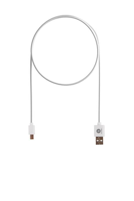 Kabel GoGEN USB micro USB, 2m bílý, Kabel, GoGEN, USB, micro, USB, 2m, bílý