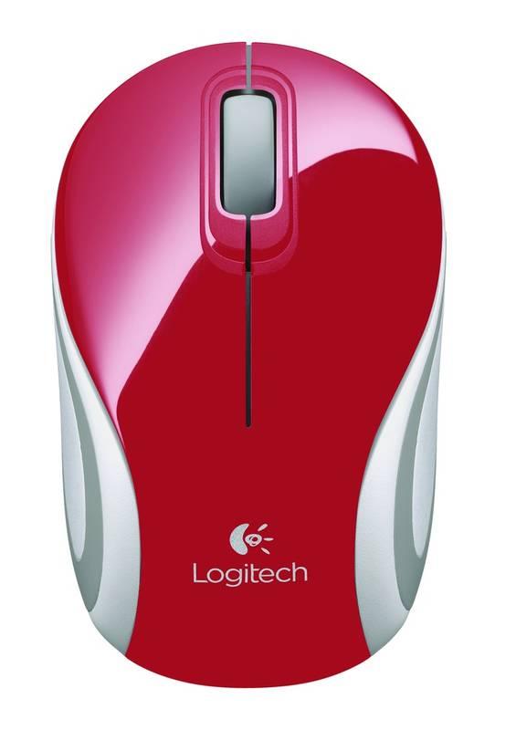 Myš Logitech Wireless Mini Mouse M187 červená