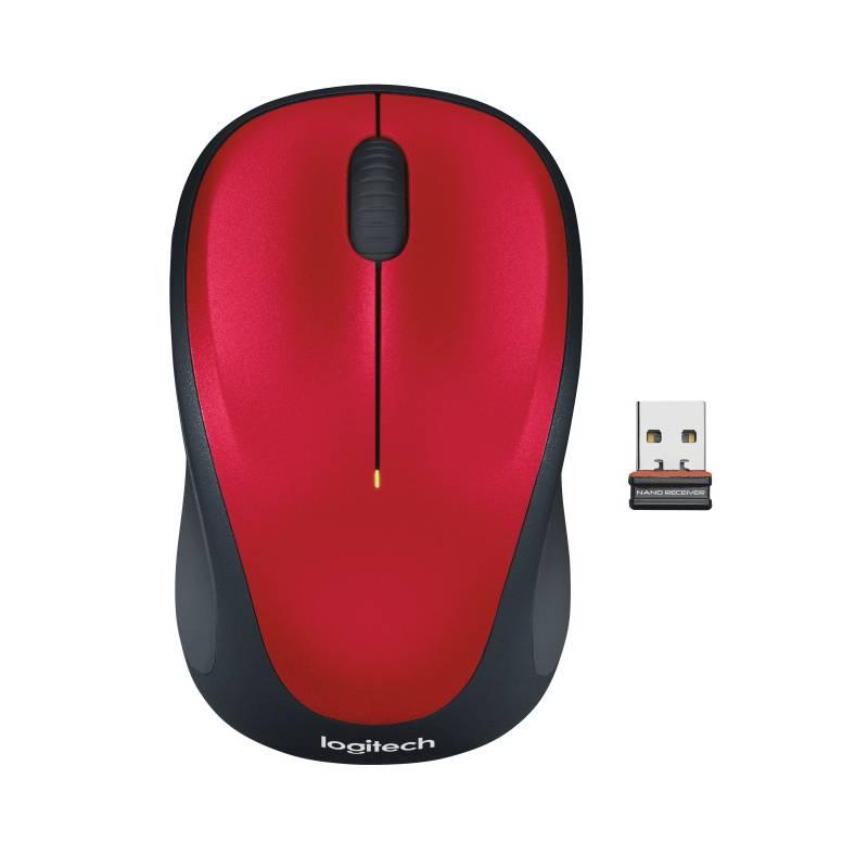 Myš Logitech Wireless Mouse M235 červená