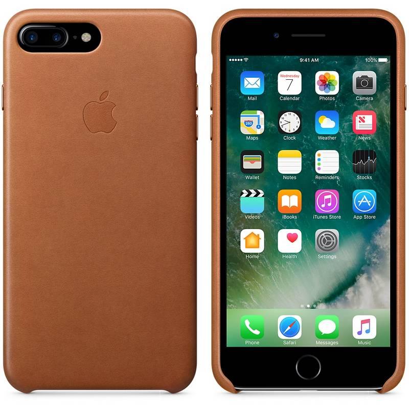 Kryt na mobil Apple Leather Case pro iPhone 8 Plus 7 Plus - sedlově hnědý