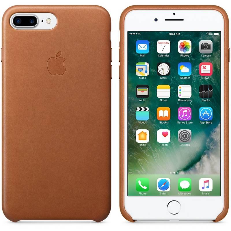 Kryt na mobil Apple Leather Case pro iPhone 8 Plus 7 Plus - sedlově hnědý, Kryt, na, mobil, Apple, Leather, Case, pro, iPhone, 8, Plus, 7, Plus, sedlově, hnědý