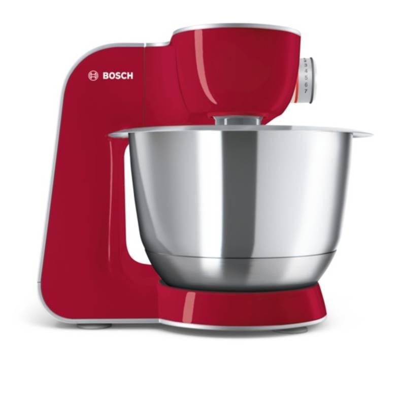 Kuchyňský robot Bosch CreationLine MUM58720 stříbrný červený