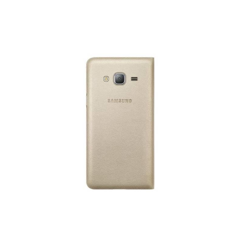 Pouzdro na mobil flipové Samsung pro Galaxy J3 2016 zlaté, Pouzdro, na, mobil, flipové, Samsung, pro, Galaxy, J3, 2016, zlaté