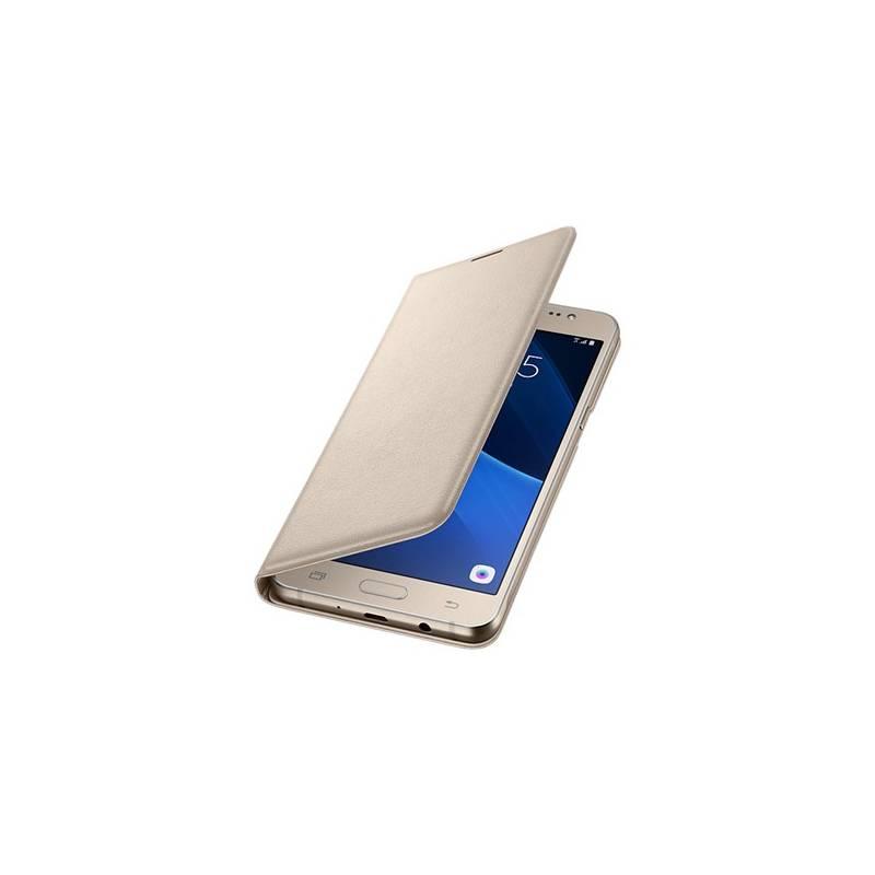 Pouzdro na mobil flipové Samsung pro Galaxy J5 2016 zlaté