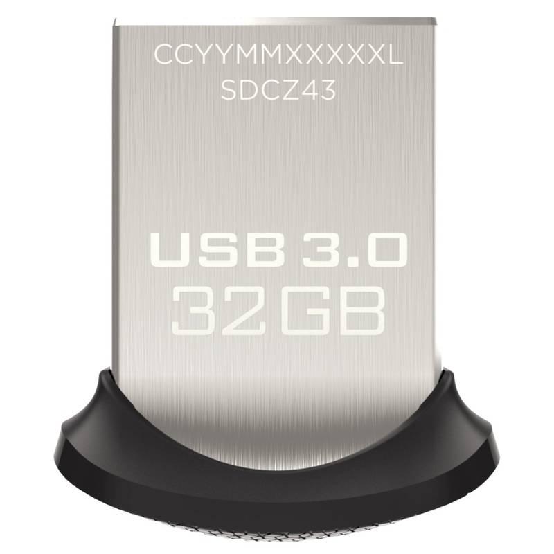 USB Flash Sandisk Cruzer Ultra Fit 32GB stříbrný