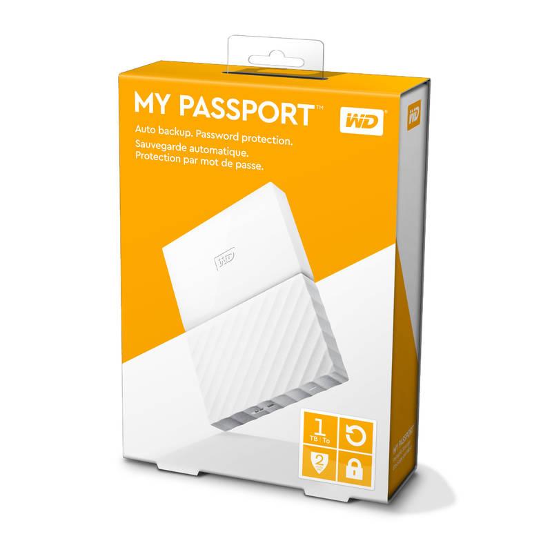 Externí pevný disk 2,5" Western Digital My Passport 1TB bílý