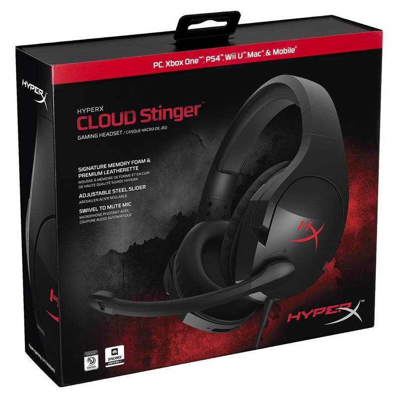 Headset HyperX Cloud Stinger černý červený, Headset, HyperX, Cloud, Stinger, černý, červený