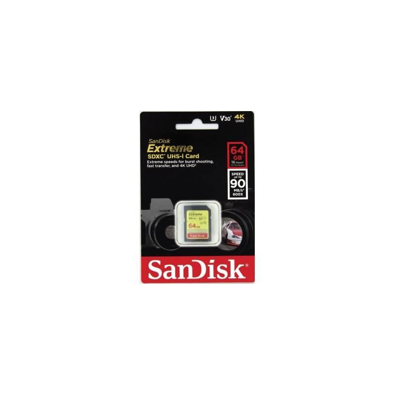 Paměťová karta Sandisk SDXC Extreme 64GB UHS-I U3 černá