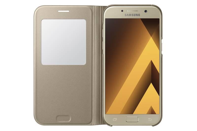 Pouzdro na mobil flipové Samsung S-View pro Galaxy A5 2017 zlaté, Pouzdro, na, mobil, flipové, Samsung, S-View, pro, Galaxy, A5, 2017, zlaté