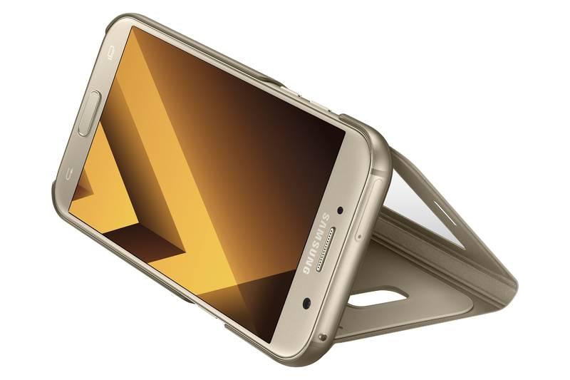 Pouzdro na mobil flipové Samsung S-View pro Galaxy A5 2017 zlaté