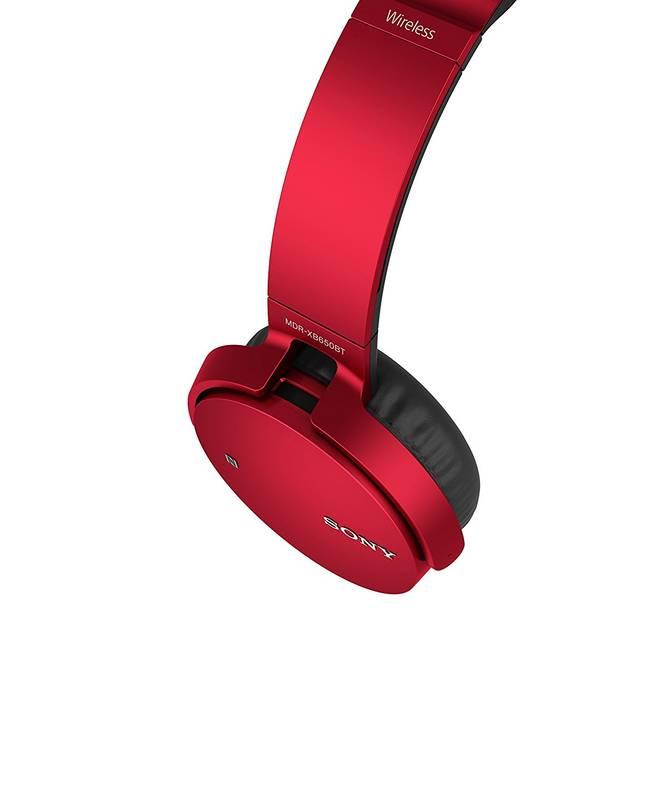 Sluchátka Sony MDR-XB650BT červená, Sluchátka, Sony, MDR-XB650BT, červená