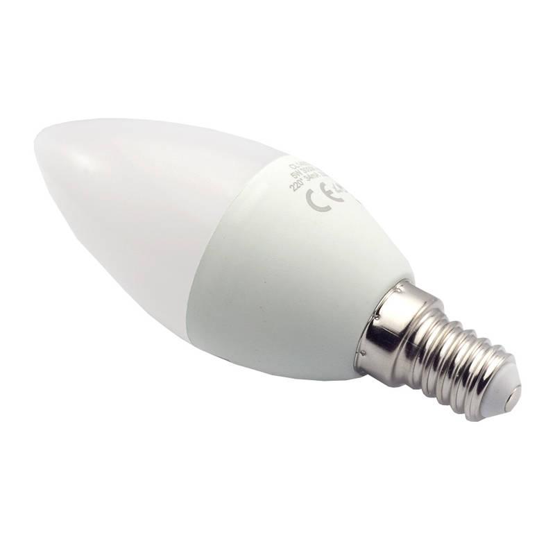 Žárovka LED Tesla svíčka, 5W, E14, teplá bílá