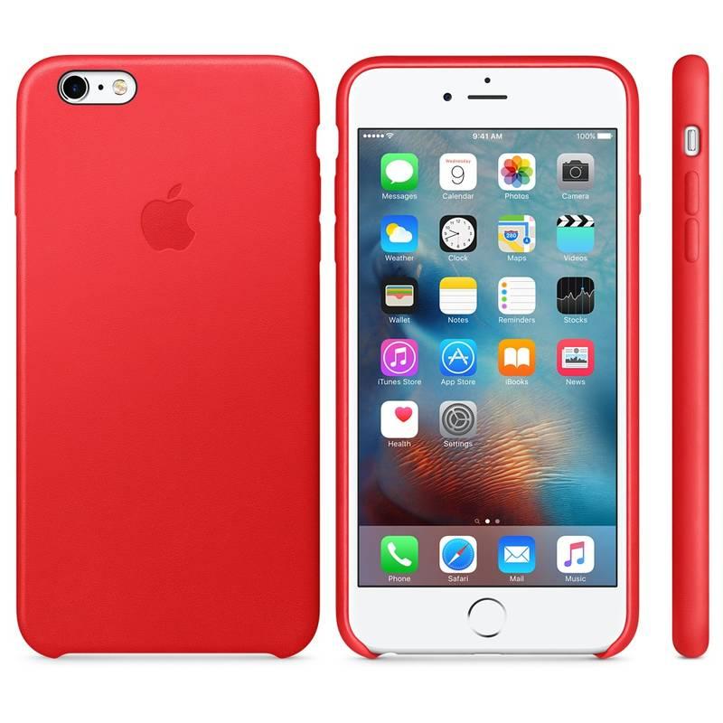 Kryt na mobil Apple Leather Case pro iPhone 6 Plus 6s Plus RED™ červený, Kryt, na, mobil, Apple, Leather, Case, pro, iPhone, 6, Plus, 6s, Plus, RED™, červený