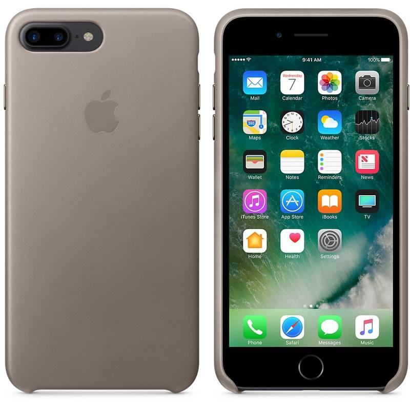 Kryt na mobil Apple Leather Case pro iPhone 8 Plus 7 Plus - kouřový, Kryt, na, mobil, Apple, Leather, Case, pro, iPhone, 8, Plus, 7, Plus, kouřový