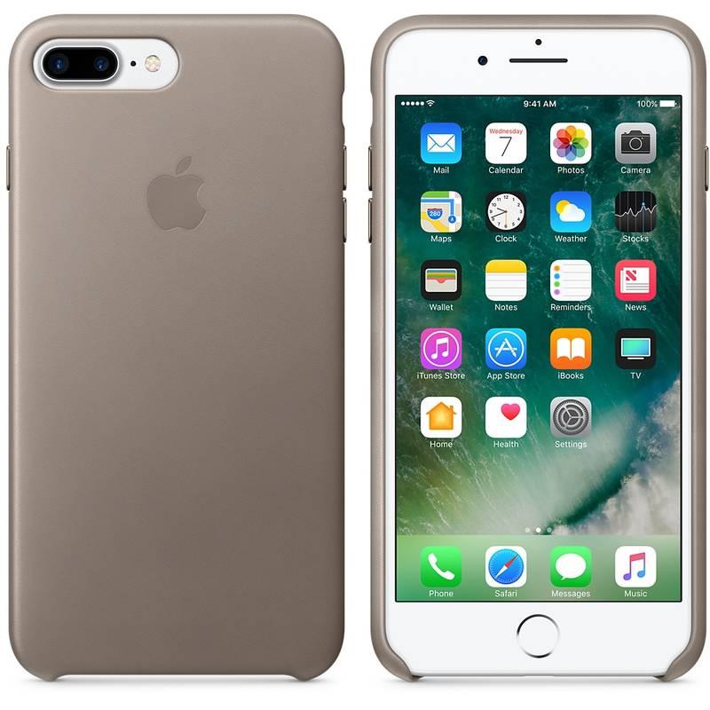 Kryt na mobil Apple Leather Case pro iPhone 8 Plus 7 Plus - kouřový